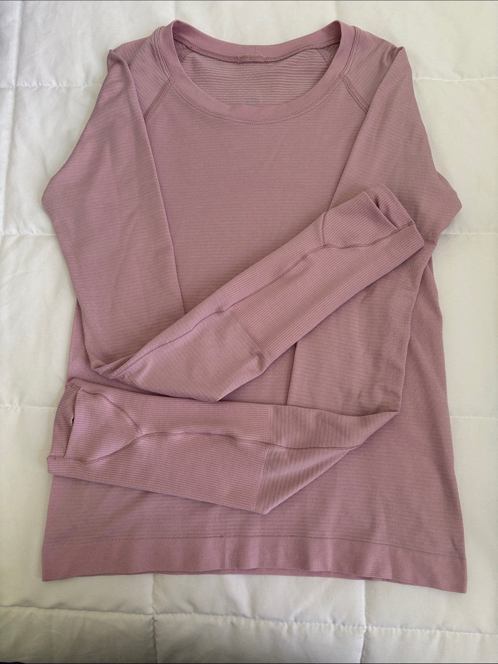 Lululemon athletic Women's Long Sleeve Crewneck Top - Dusty Rose size 2